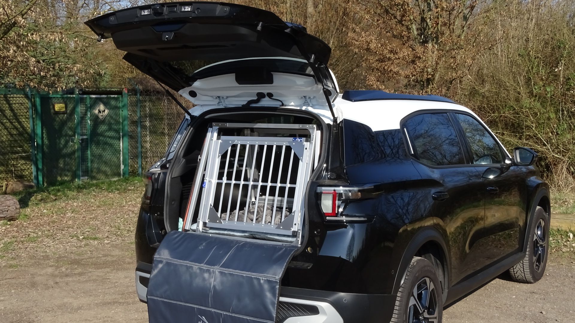 Sichere Transportbox für Hundetransport